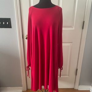 Premise Dresses Modern Chic Red Long Sleeve Dress Size L